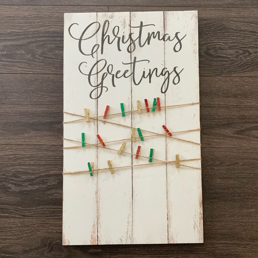 Christmas Card Holder Wall Art